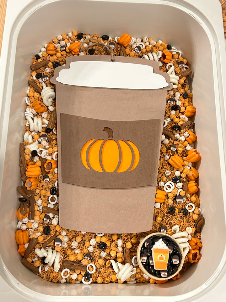 Pumpkin Spice Latte Sensory Filler Mix | Autumn-Themed Sensory Bin Mix