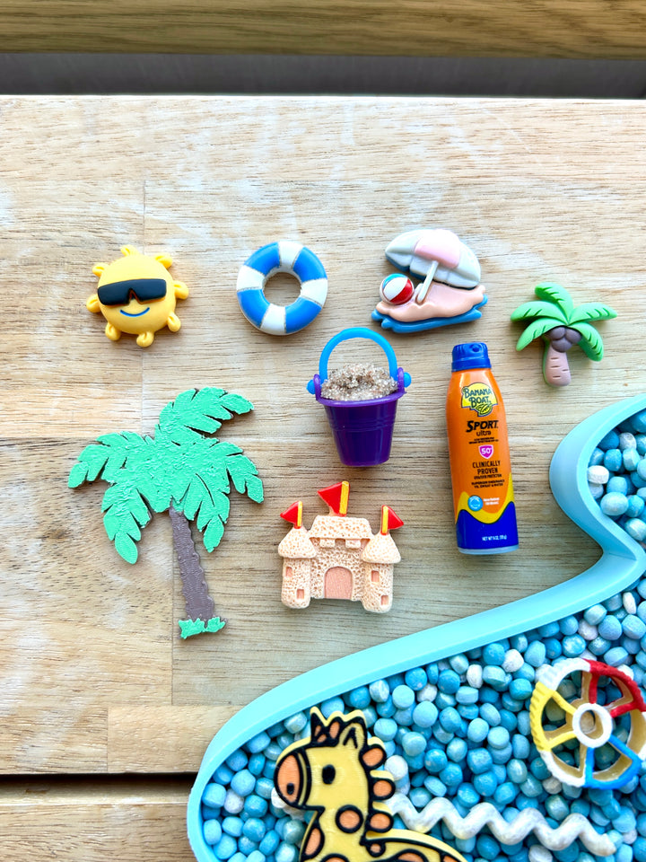 Pool Party Sensory Play Set | Summer Sensory Play | Handpainted Pasta