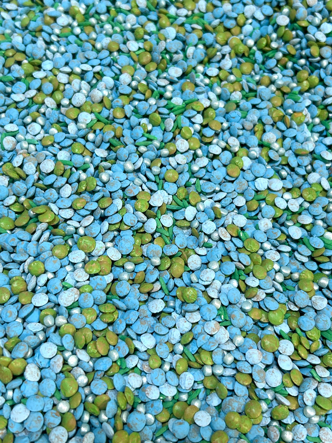 Pond Life Sensory Filler | Frog Sensory Bin | Handpainted Pasta Logs