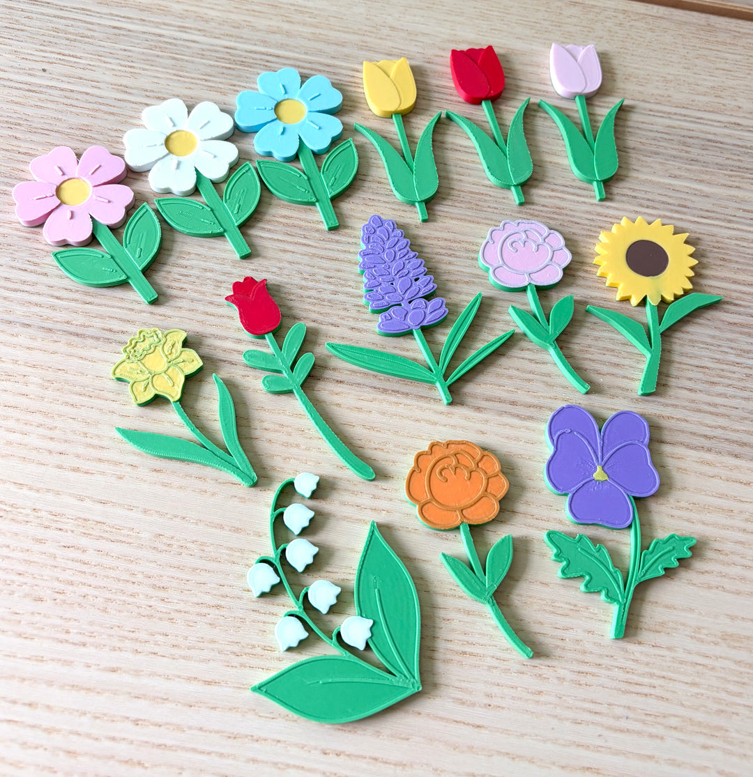 Flower Garden Planting Set | 2.5” Flowers | Sensory Dirt