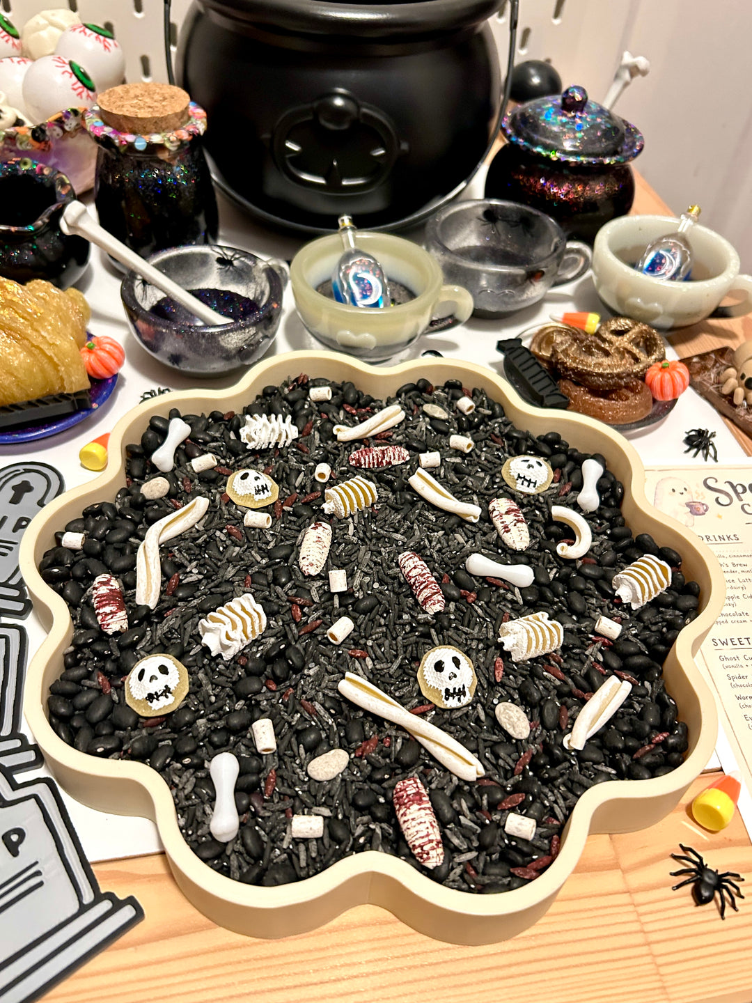 The Haunted Graveyard Sensory Filler | Halloween Blood &amp; Bones Mix