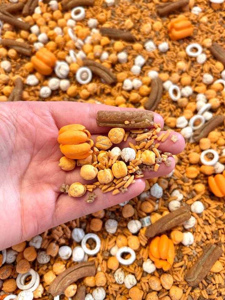 Pumpkin Pie Sensory Filler Mix | Autumn-Themed Sensory Bin Mix