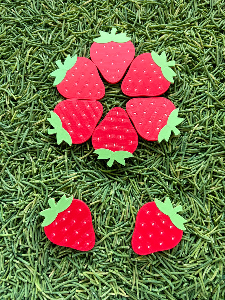3D Printed Strawberry Loose Parts (flat)