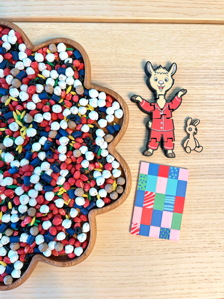 Llama Llama Themed Sensory Filler Mix | Bookish Sensory Bin