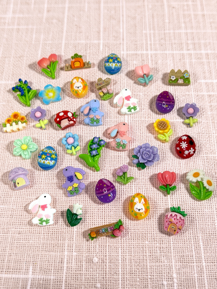 Playful Spring Resin Charms | Easter, Bunnies, Eggs &amp; Flowers