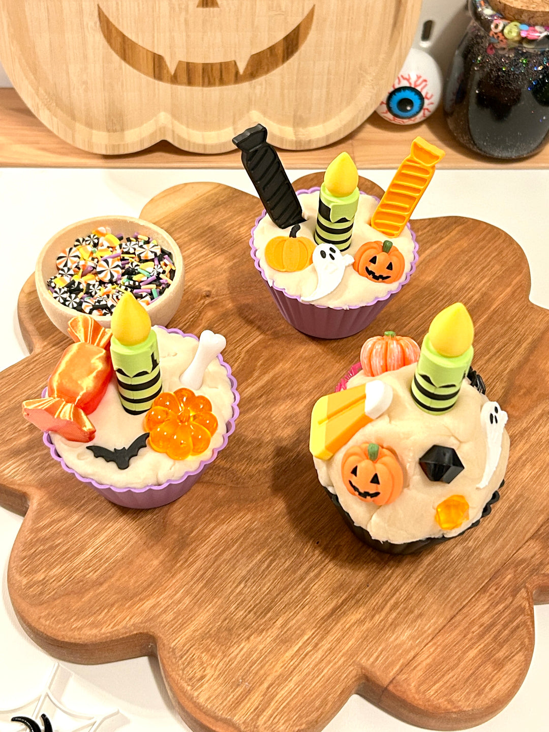 Spooky Cupcake Playdough Kit | Halloween Pretend Play
