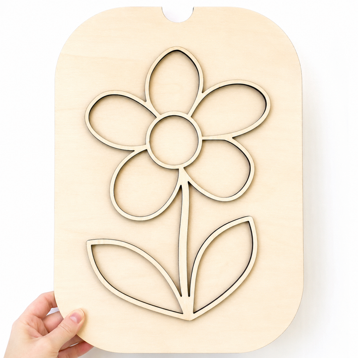 Large Fillable Flower TROFAST Lid | Wooden Flisat Sensory Table Insert | Spring Tray | Gardening Play | Unfinished Montessori Activity