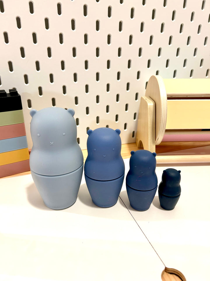 Montessori Silicone Nesting Dolls | Baby Sensory & Bath Toy | BPA-Free Silicone
