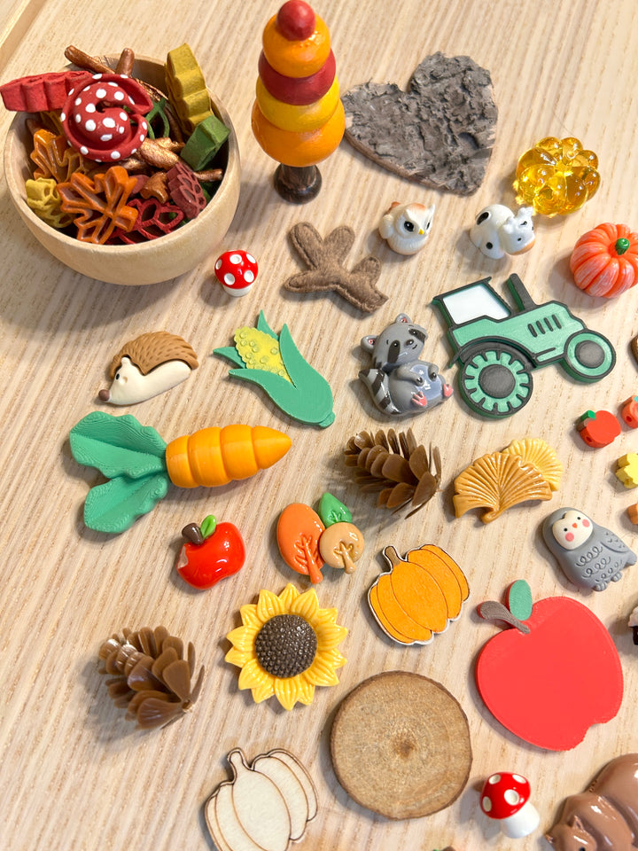 Mystery Bag: Autumn Charms &amp; Loose Parts | Fall Sensory Play Accessories