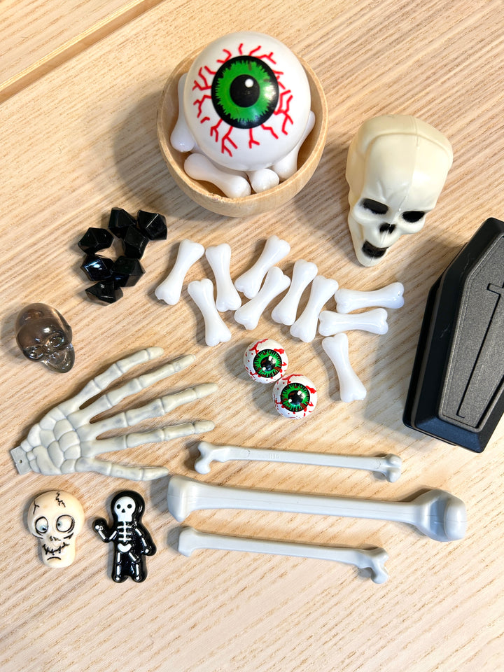 Spooky Skeleton &amp; Bones Loose Parts Set | Halloween Sensory Play Accessory