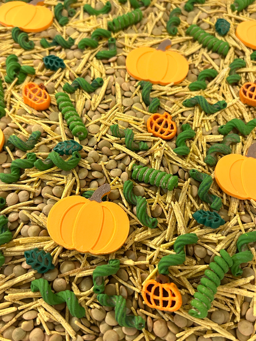 The Little Pumpkin Patch Sensory Filler | Fall Sensory Bin Mix