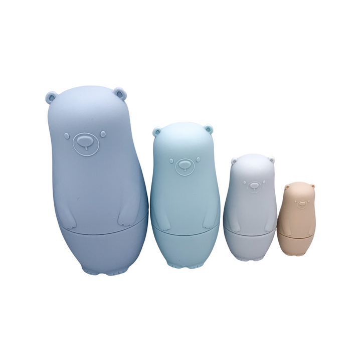 Montessori Silicone Nesting Dolls | Baby Sensory & Bath Toy | BPA-Free Silicone