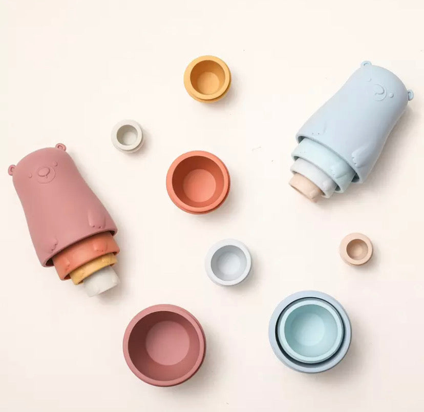 Montessori Silicone Nesting Dolls | Baby Sensory & Bath Toy | BPA-Free Silicone