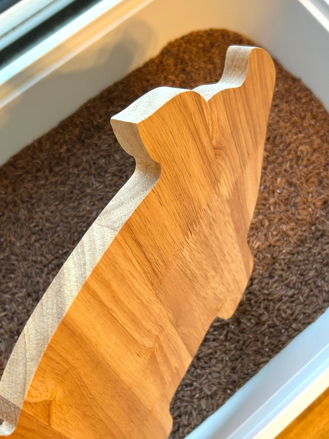 Wooden Pig Tray | Natural Wood Sensory Tray