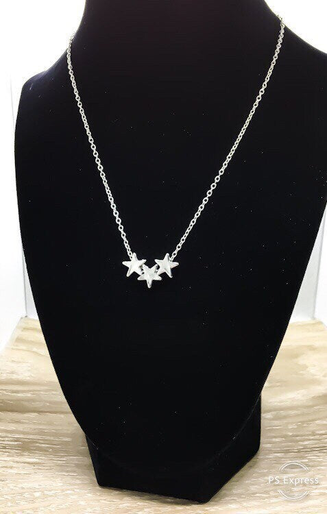 Les meilleures amies sont comme des étoiles, Collier 3 étoiles, Cadeau pour BFF, Collier d'amitié, Bijou céleste, Collier symbolique avec carte, Sororité