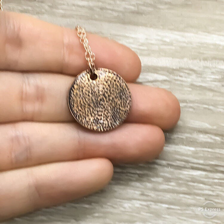 Blue Wave Necklace with Card, Life is Like the Ocean, Rose Gold