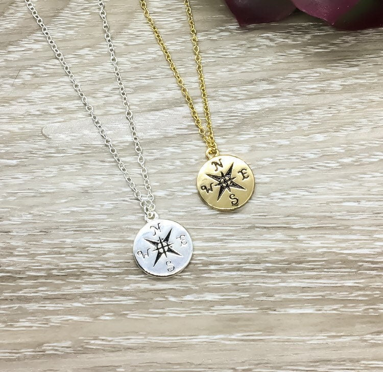 Carte « Peu importe où », Collier boussole, Cadeau personnalisé, Pendentif boussole, Collier d'amitié, Cadeau d'anniversaire pour une amie, Cadeau pour sa meilleure amie