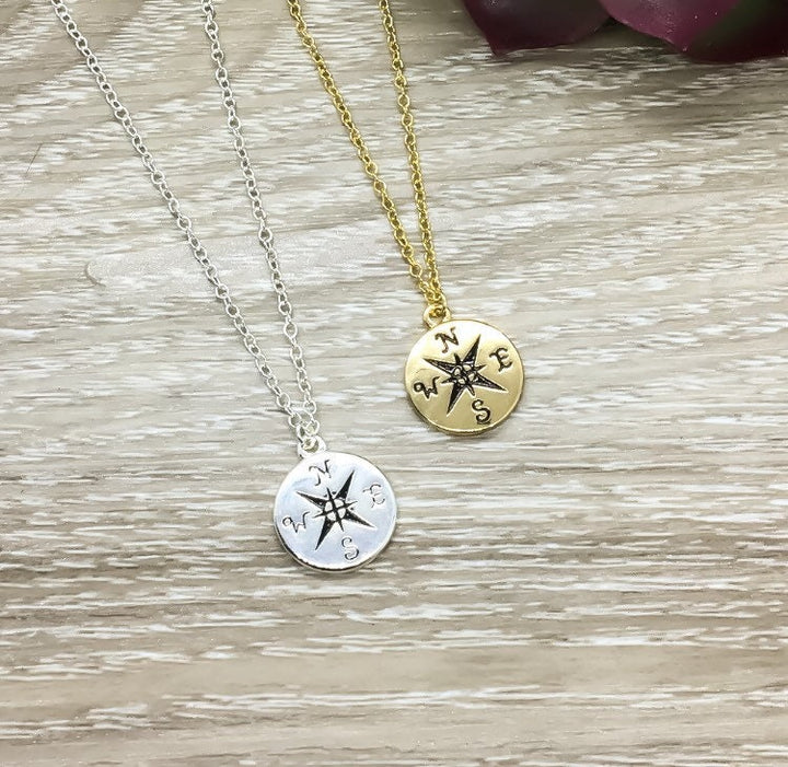 Carte « Peu importe où », Collier boussole, Cadeau personnalisé, Pendentif boussole, Collier d'amitié, Cadeau d'anniversaire pour une amie, Cadeau pour sa meilleure amie