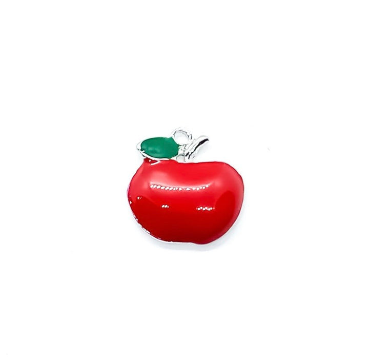 Breloque Pomme Rouge (1 pièce), Breloques individuelles, Breloques Fruits, Breloque Gourmand(e), Breloques École, Breloque Enseignant(e), Breloque Petite Pomme, Breloques Blanche-Neige