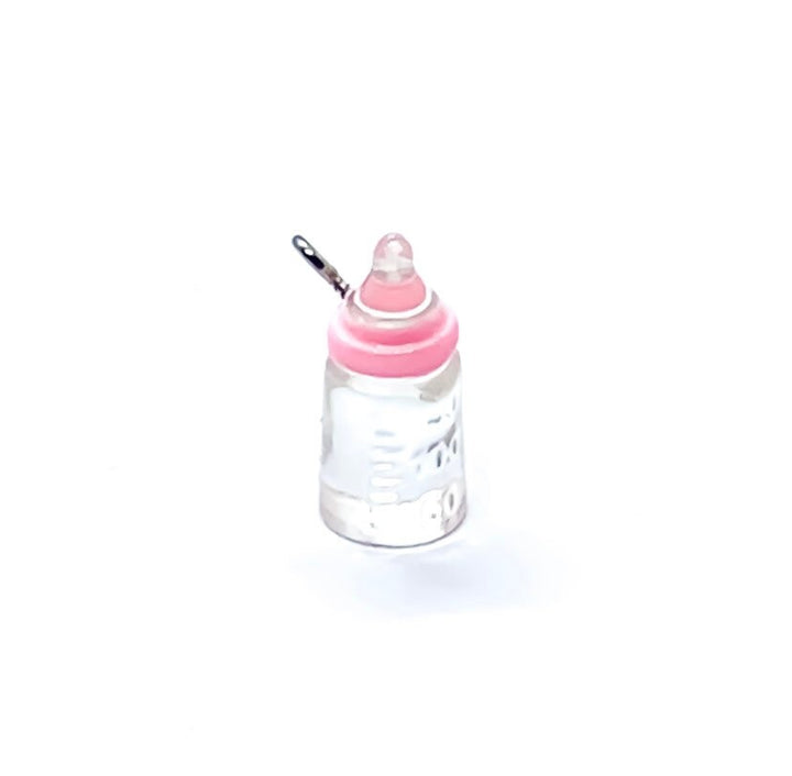 1 breloque biberon rose, breloques individuelles, breloques bébé, breloques grossesse, breloques chambre d'enfant, breloques baby shower, breloque maman, loisirs créatifs