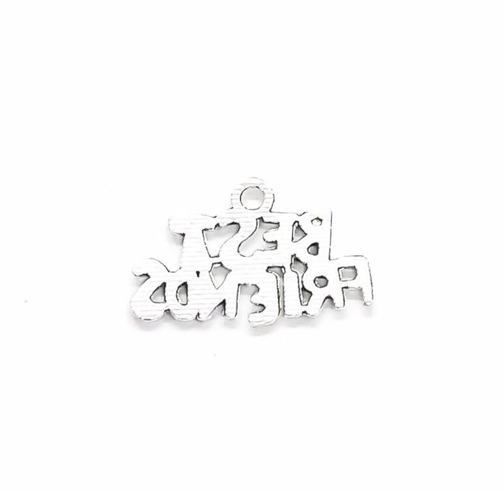 Breloque Meilleure Amie, Breloque Argent Antique, Breloque Personnalisée, Breloque BFF, Cadeau pour Meilleure Amie, Bijou d'Amitié, Breloque d'Amitié, Bijou à Créer Soi-même