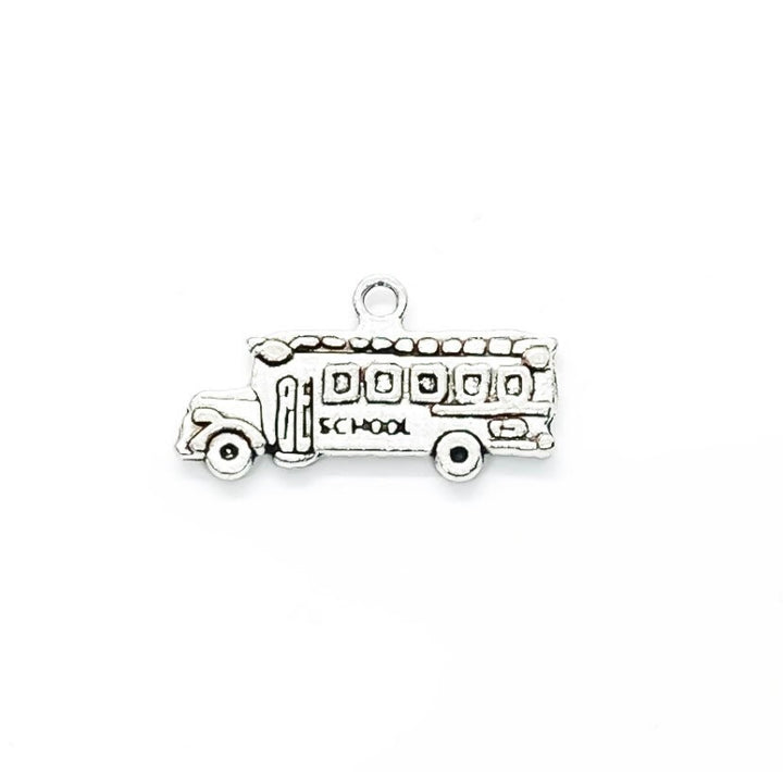 Breloque bus scolaire, Breloques individuelles, Petites breloques bus, Breloques scolaires, Breloques chauffeur de bus, Cadeau pour chauffeur de bus, Bijou bus, Breloques éducation