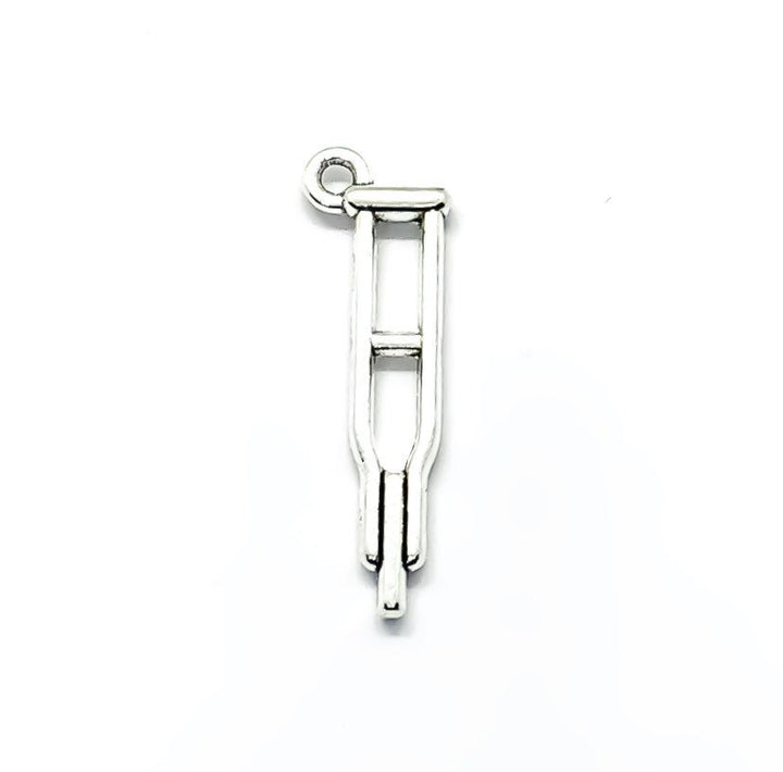 Breloque béquille, Breloques individuelles, Breloques médicales, Breloque infirmière, Breloques médecin, Breloque os cassé, Prompt rétablissement, Apprêts pour bijoux