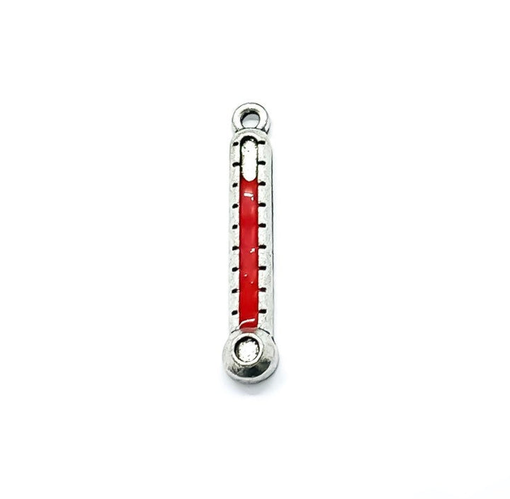 1 Breloque Thermomètre Rouge, Breloques Individuelles, Breloques Médicales, Breloque Bien-être, Breloques Médecin, Breloques Température, Apprêts, Création de Bijoux, DIY