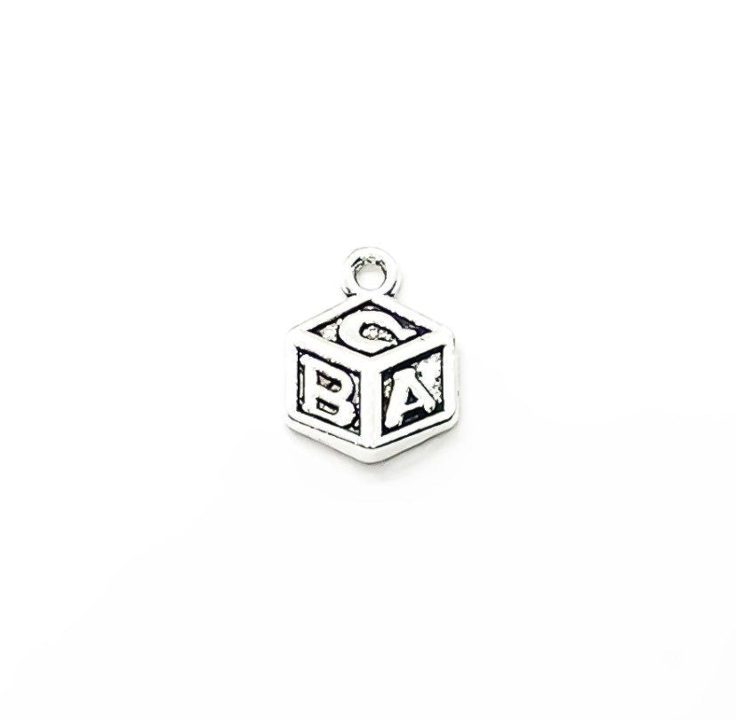 1 Breloque Bloc Bébé Argentée, Breloque Petit Bloc Jouet, Breloques Individuelles, Breloques Nouveau-né, Breloques Maman, Breloques Maman, Loisirs Créatifs, Breloques Mignonnes