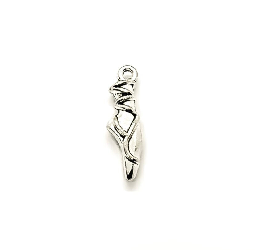 1 Breloque Chausson de Ballerine Minuscule Argent, Breloques Ballerine, Breloque Ballet, Breloques Chaussons de Ballet, Breloques Individuelles, Breloques Danse, Breloques Danseuse