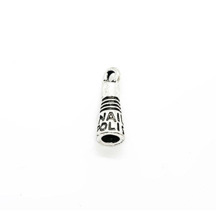 1 Breloque Vernis à Ongles, Breloques Esthéticienne, Breloque Personnalisée, Breloque Maquillage, Breloque Girlie, Breloque Adolescente, Breloque Manucure, Breloques Beauté