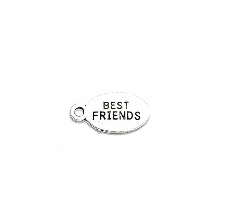 Breloque Meilleure Amie, Breloque Argent Antique, Breloque Personnalisée, Breloque BFF, Cadeau pour Meilleure Amie, Bijou d'Amitié, Breloque d'Amitié, Bijou à Créer Soi-même