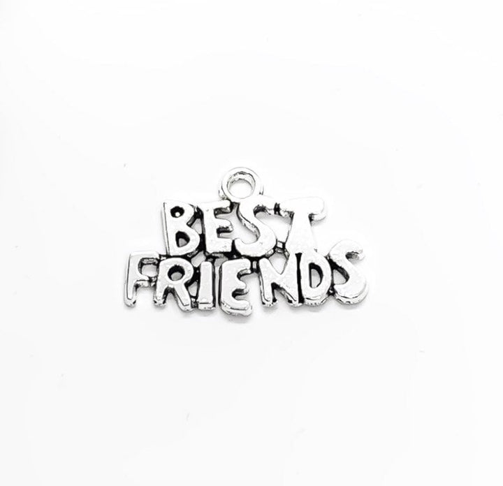 Breloque Meilleure Amie, Breloque Argent Antique, Breloque Personnalisée, Breloque BFF, Cadeau pour Meilleure Amie, Bijou d'Amitié, Breloque d'Amitié, Bijou à Créer Soi-même