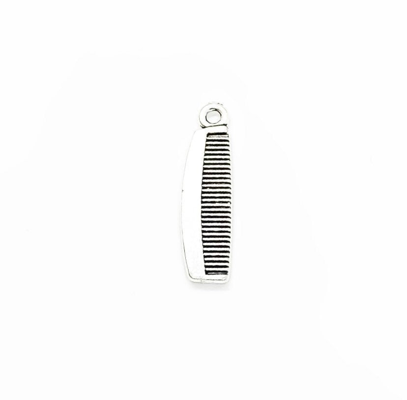 1 mini peigne à cheveux avec breloque, breloque de salon, breloque individuelle, cadeau pour coiffeur, breloque girly, breloque pour adolescente, cadeau pour coiffeuse, créatrice de coiffure