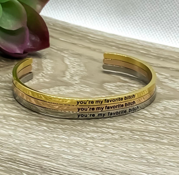 Bracelet jonc « Tu es ma meilleure amie », cadeau pour les meilleures amies, bracelet mantra, bracelet minimaliste, bijou d'amitié