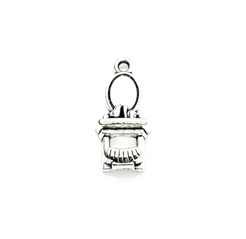 1 petit porte-clés maquillage, breloque beauté, breloque fille, breloque miroir, breloque ado, accro du shopping, cadeau pour maquilleuse