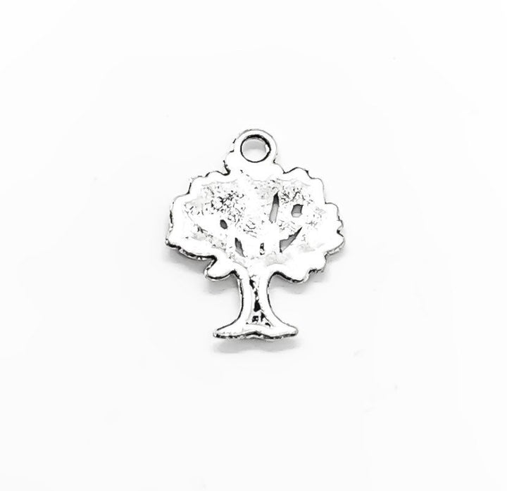 1 Breloque Arbre Argentée, Breloque Jardinage, Breloque Amoureux des Arbres, Plantes, Cadeau pour Jardinier, Breloques de Jardin, Breloques Nature, Naturiste, Breloques d'Atelier