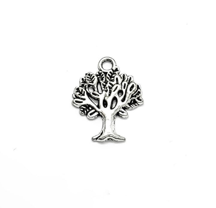 1 Breloque Arbre Argentée, Breloque Jardinage, Breloque Amoureux des Arbres, Plantes, Cadeau pour Jardinier, Breloques de Jardin, Breloques Nature, Naturiste, Breloques d'Atelier