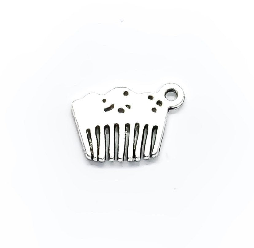 1 mini peigne à cheveux avec breloque, breloque de salon, breloque individuelle, cadeau pour coiffeur, breloque girly, breloque pour adolescente, cadeau pour coiffeuse, créatrice de coiffure
