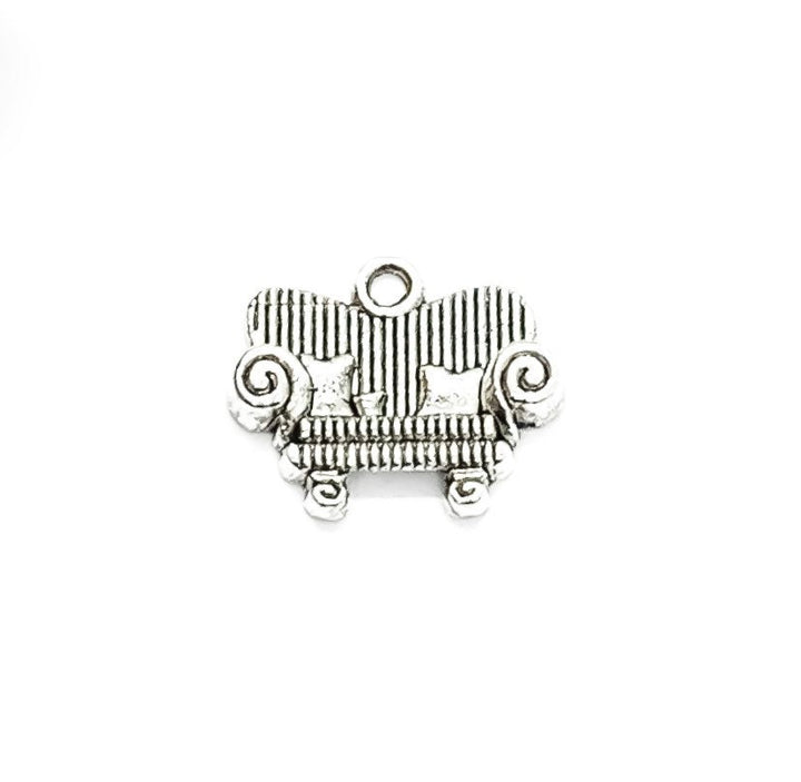 1 Petit canapé avec coussins - Breloque, Meubles, Breloques pour filles, Breloque, Mini canapé - Breloque pour ados, Breloques pour la maison, Breloque pour décoratrice d'intérieur
