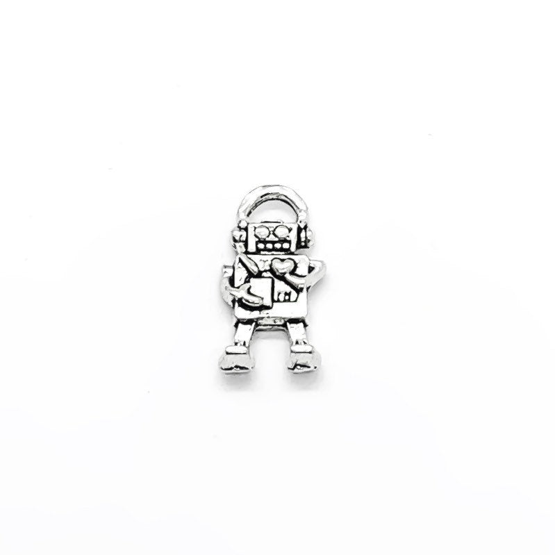 1 Breloque Petit Robot, Breloques Petit Garçon, Breloques Jouets, Breloques Électroniques, Bricolage, Breloques Mignonnes, Pendentifs Enfants