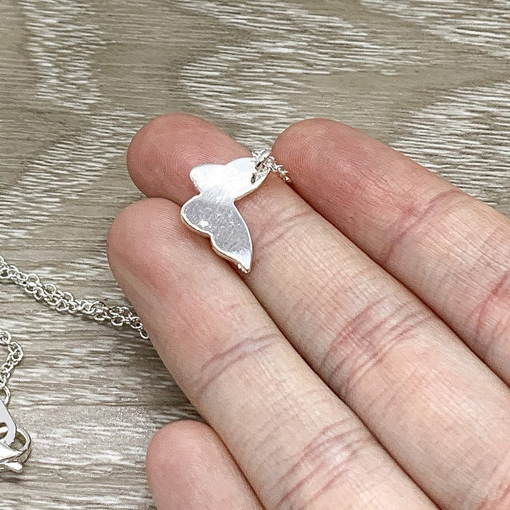 Magnifique collier papillon, carte avec message, pendentif insecte, bijou délicat, collier d'amitié, petit cadeau attentionné, cadeau pour une amie