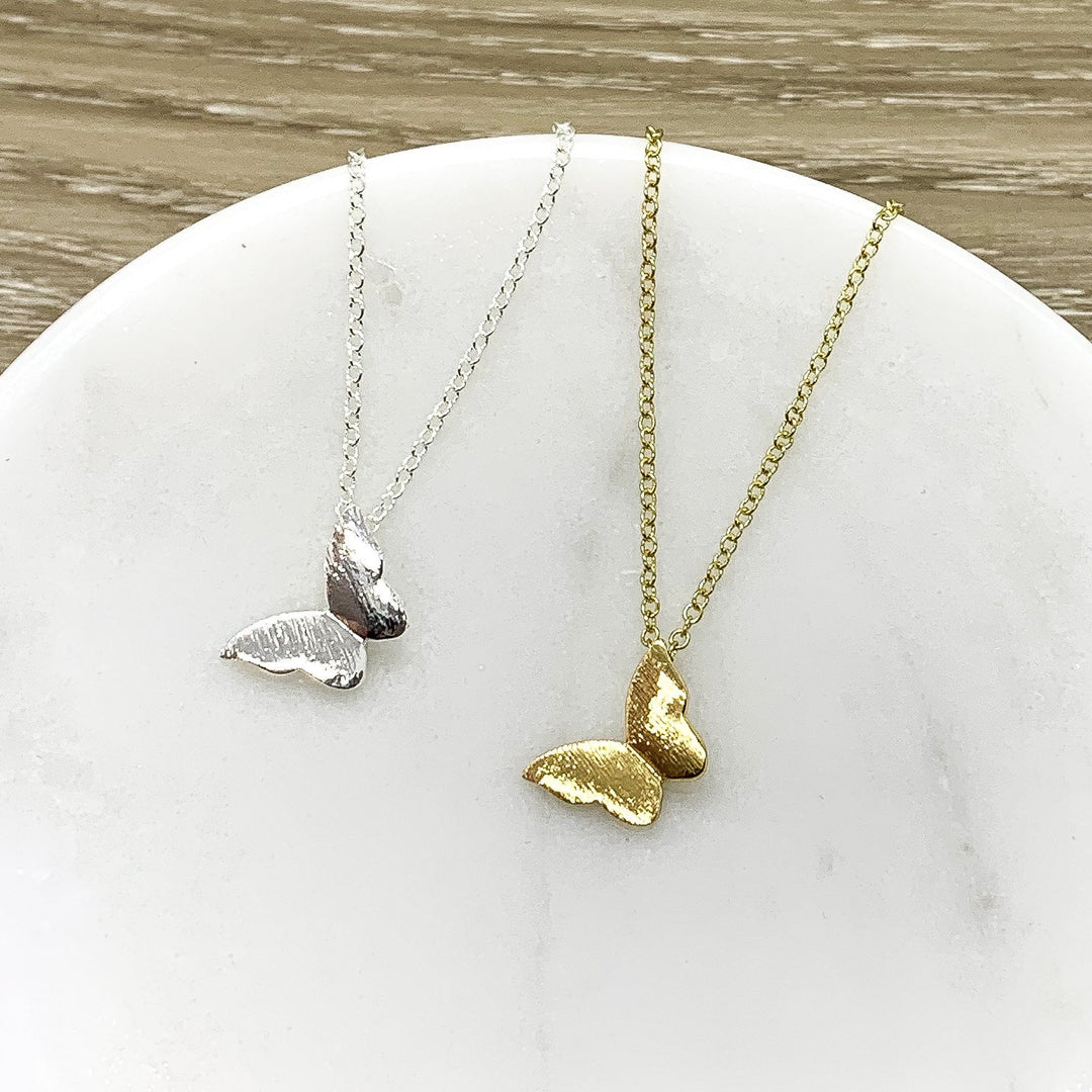 Magnifique collier papillon, carte avec message, pendentif insecte, bijou délicat, collier d'amitié, petit cadeau attentionné, cadeau pour une amie