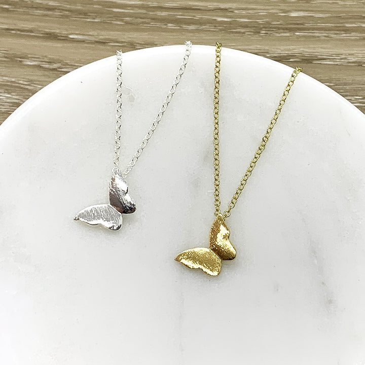 Magnifique collier papillon, carte avec message, pendentif insecte, bijou délicat, collier d'amitié, petit cadeau attentionné, cadeau pour une amie