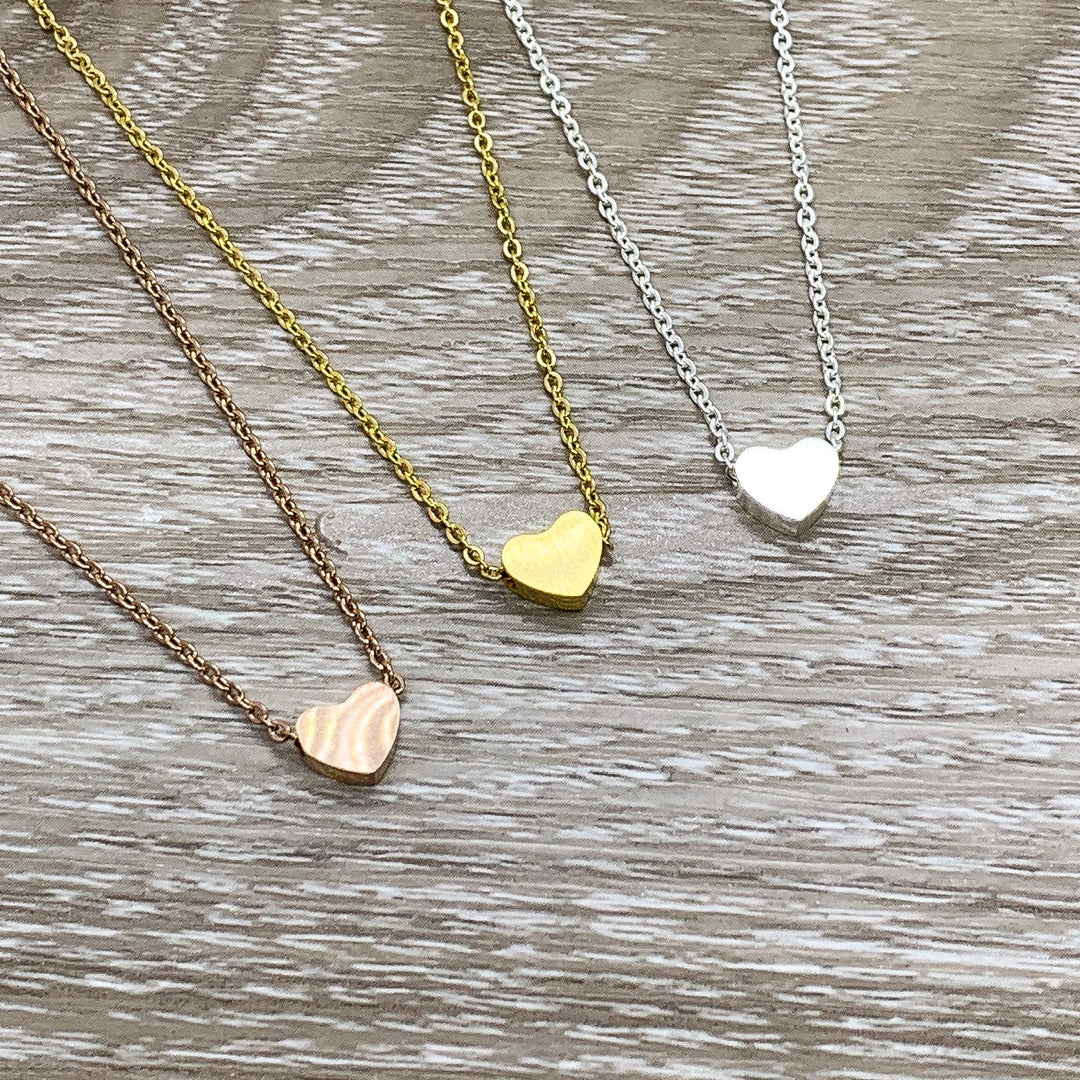 Carte avec citation sur l'amitié véritable, Collier petit cœur, Cadeau simple pour rappeler à son/sa meilleur(e) ami(e), Cadeau pour sa sœur, Je pense à toi
