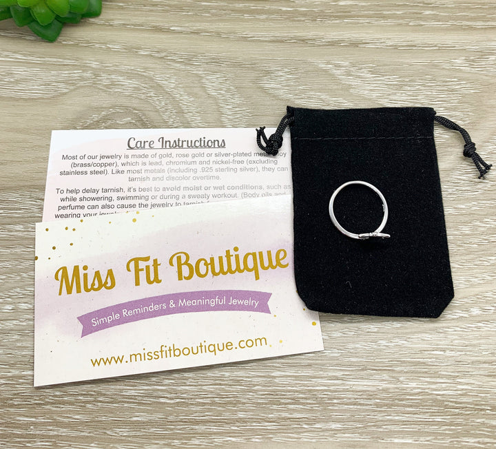 Bague « Keep Going », Bijou inspirant, Bague ajustable, Cadeau d'encouragement, Gravure laser, Bague tendance, Cadeau pour une amie, Soutien