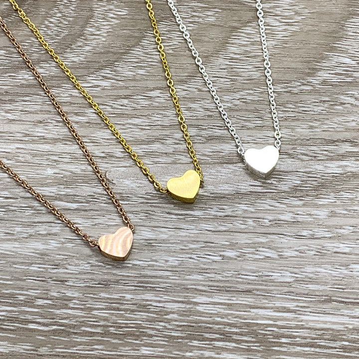 Always In My Heart, Remembrance Gift, Dainty Heart Necklace, Memorial Quote, Condolences Gift, Thoughtful Gift, Meaningful Gift for Her