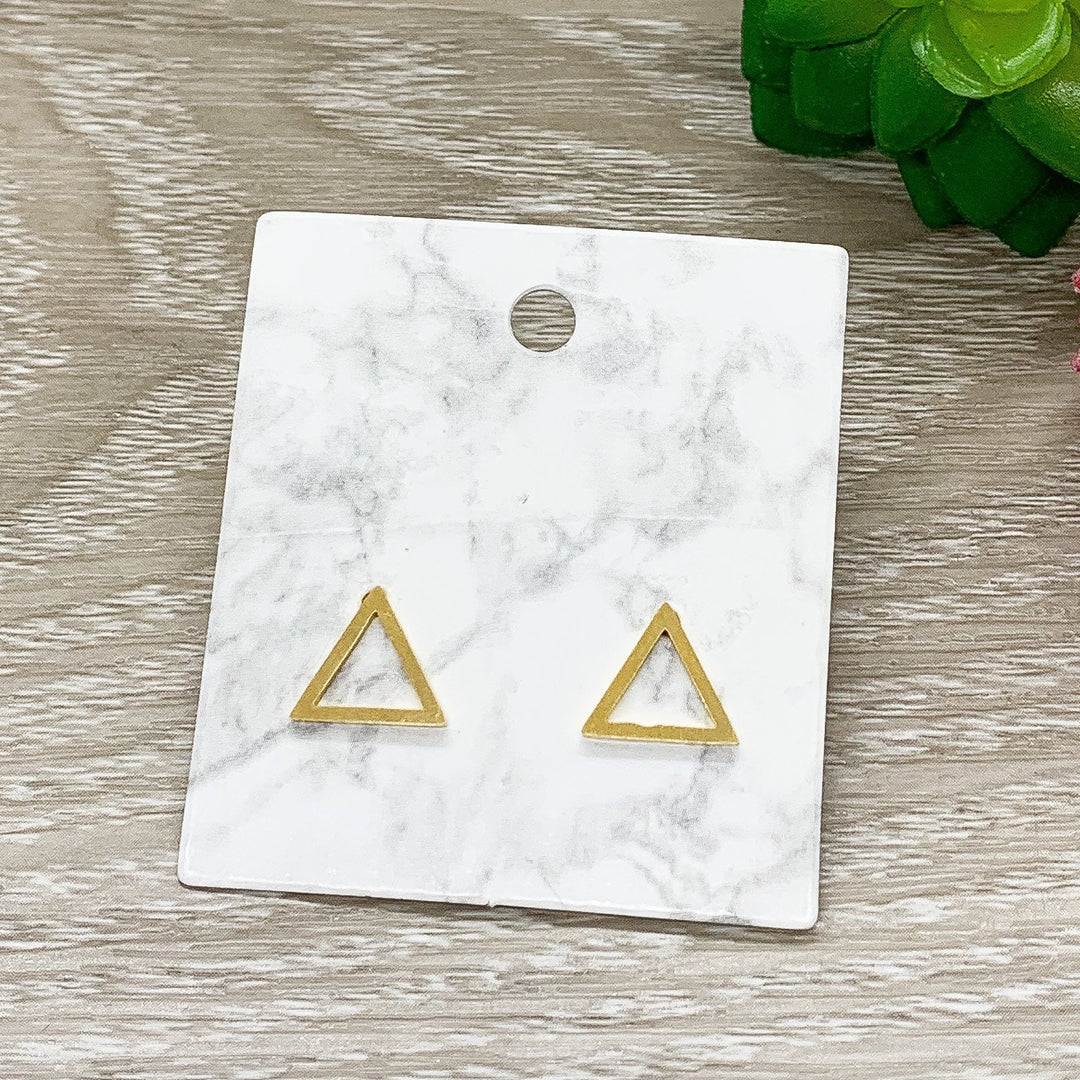 Boucles d'oreilles triangulaires, cadeau de Noël, boucles d'oreilles minimalistes et modernes, bijoux triangle, boucles d'oreilles pour tous les jours, cadeau pour dire « Je pense à toi », anniversaire