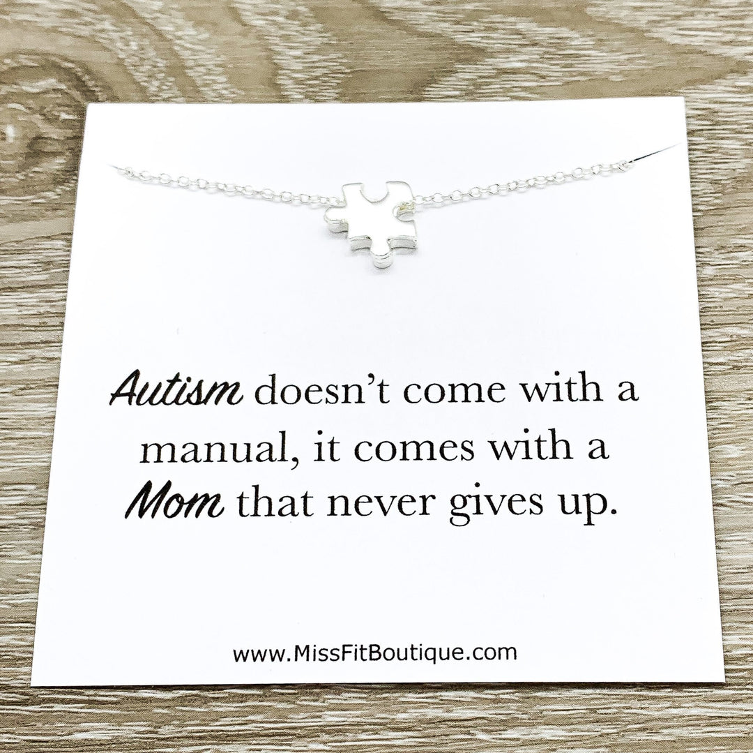 Collier de sensibilisation à l'autisme, Collier de maternité, Cadeau pour maman d'enfant autiste, Collier pièces de puzzle, Bijou puzzle, Collier pour personnes ayant des besoins spéciaux, Cadeau puzzle