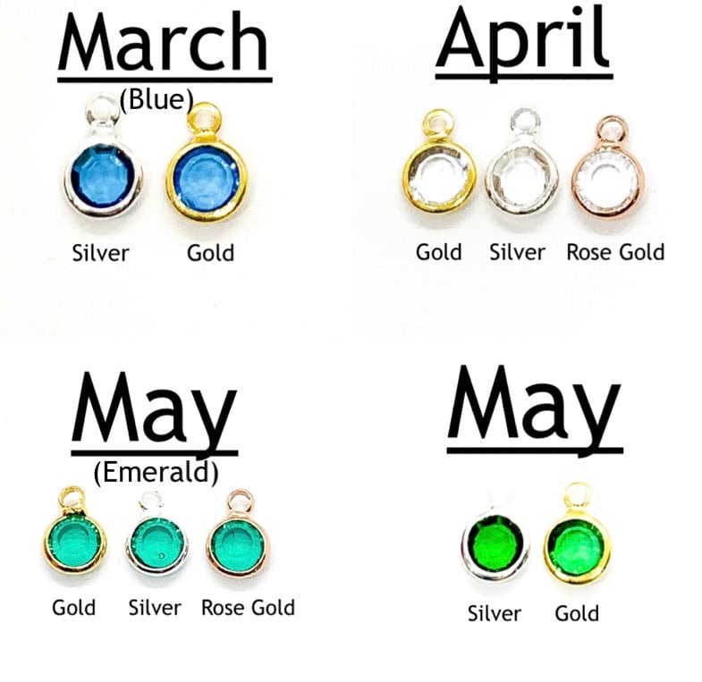 Add On Birthstone, Tiny Birthstone Bead, Delicate Birthstone Glass Crystal Beads, Christmas Gift, Dainty Personalized Jewelry, Birthday